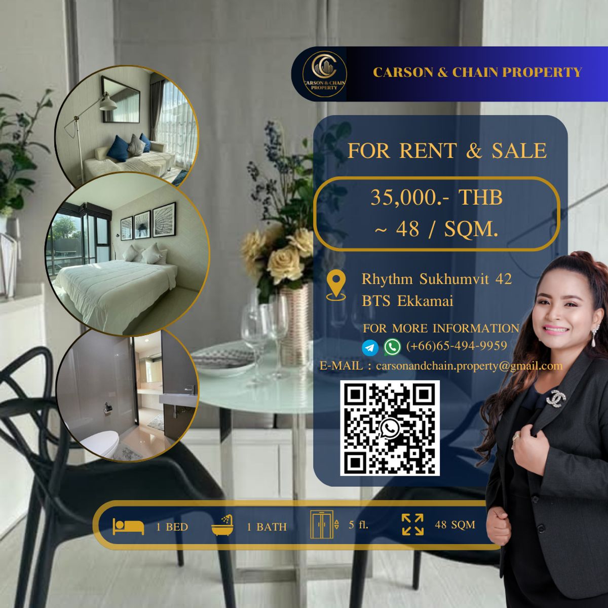 ให้เช่าคอนโดสุขุมวิท อโศก ทองหล่อ : Rhythm Sukhumvit 42