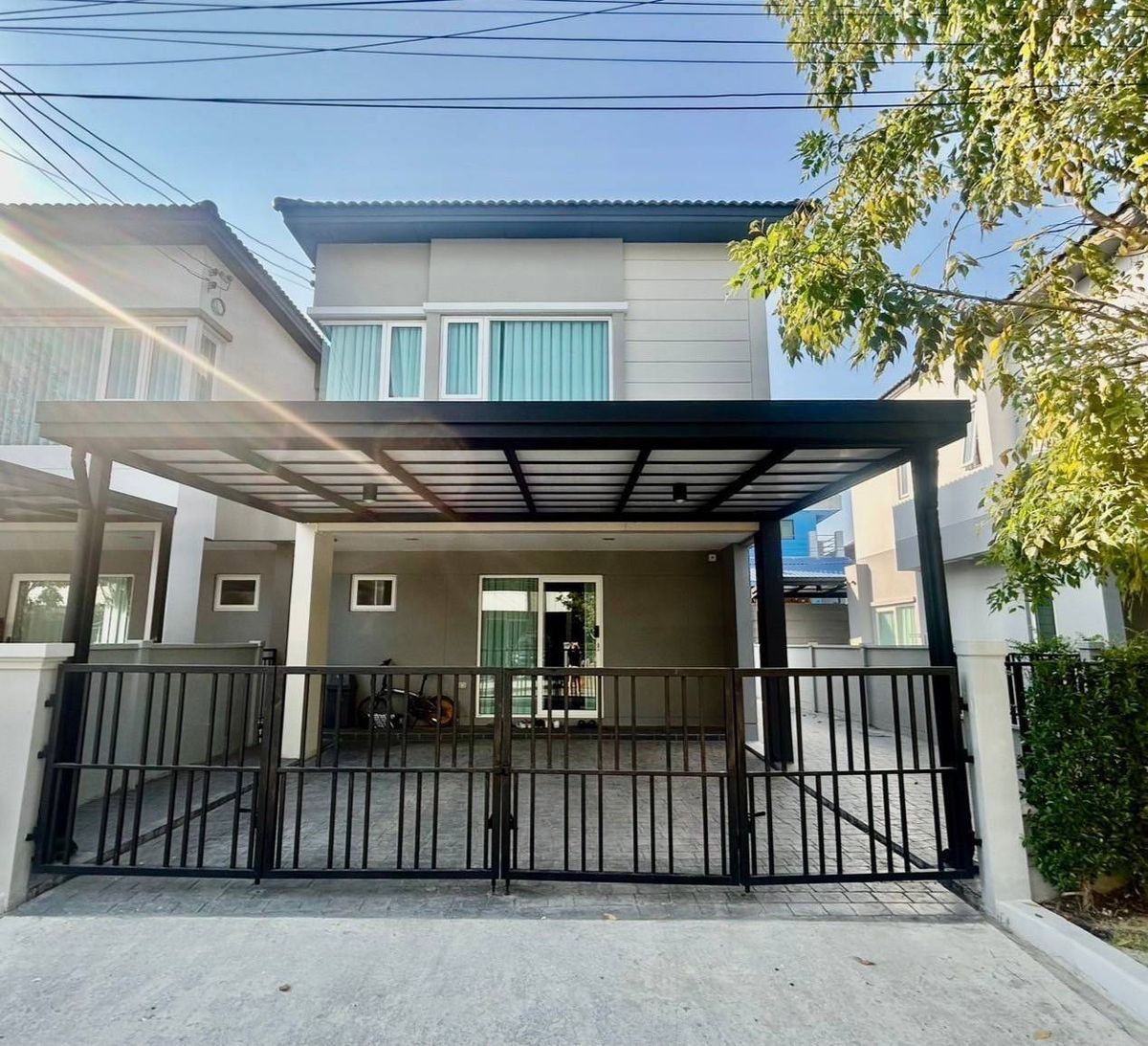 ให้เช่าบ้านสมุทรปราการ สำโรง : For rent, twin house, Grand Pleno Mega Bangna, beautifully decorated, pets allowed🐶 