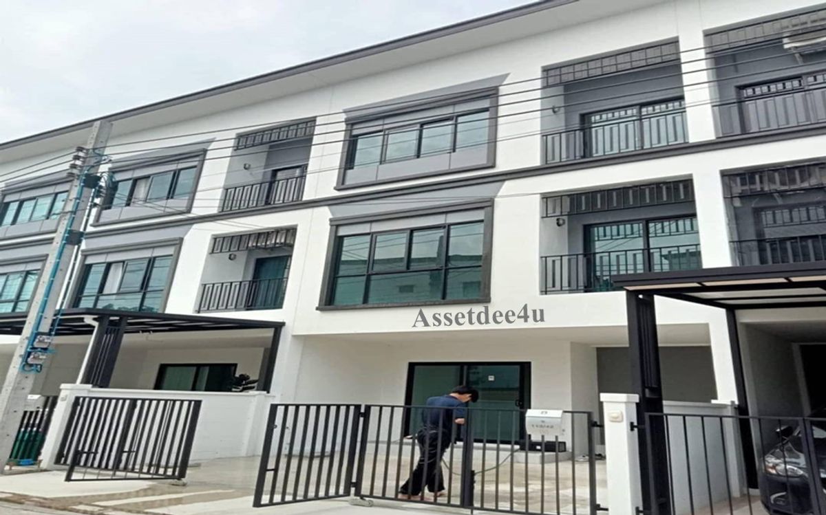 For RentTownhomeSamut Prakan,Samrong : Townhome Samrong 3 -story townhome rental, Lumphini Town, Sukhumvit Srinakarin, near Mim Prayon Samrong