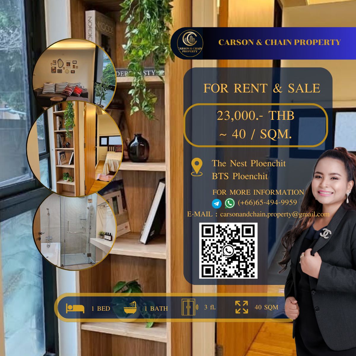 For RentCondoWitthayu, Chidlom, Langsuan, Ploenchit : The Nest Ploenchit