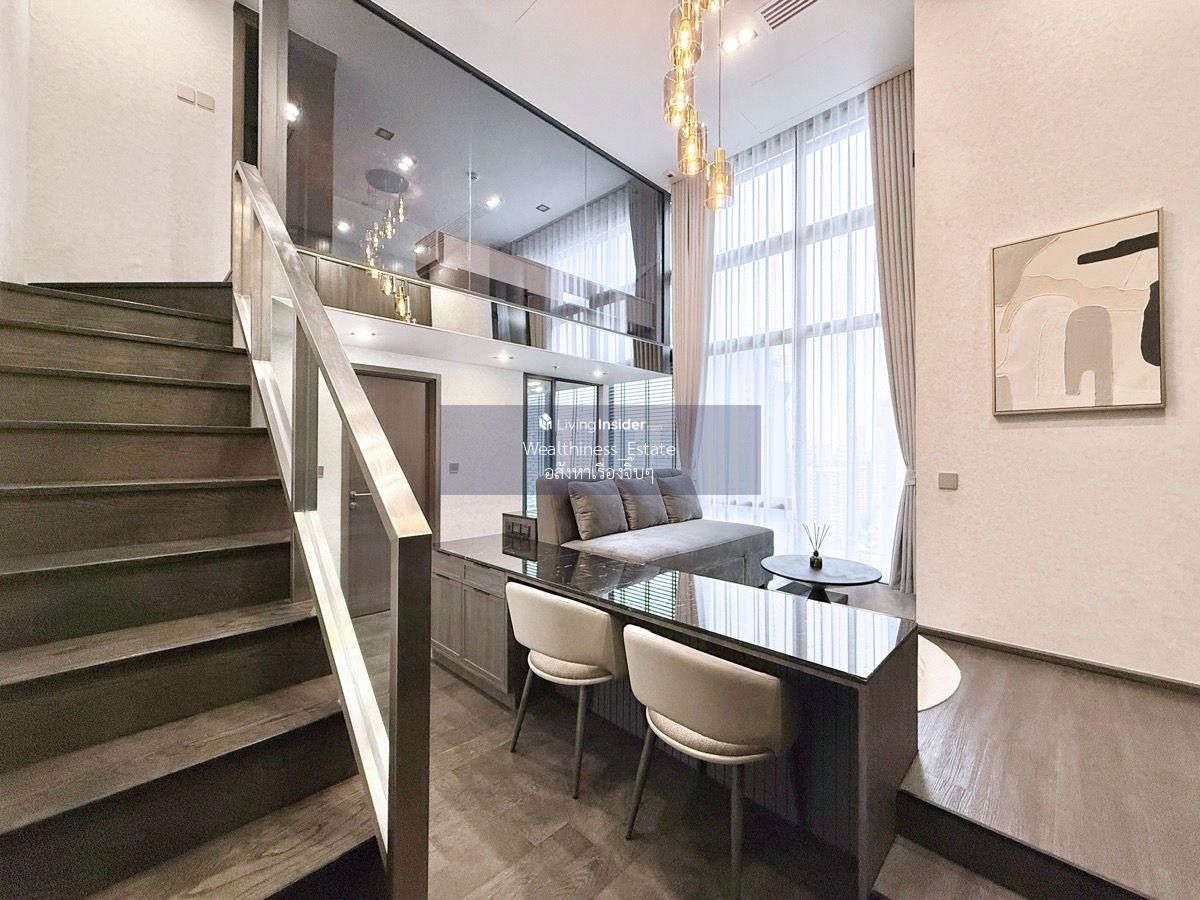 ให้เช่าคอนโดราชเทวี พญาไท : DUPLEX 1Bedroom 50sq.m Conner Ratchathewi Mock Up room Decorated Style0649324645 KEn