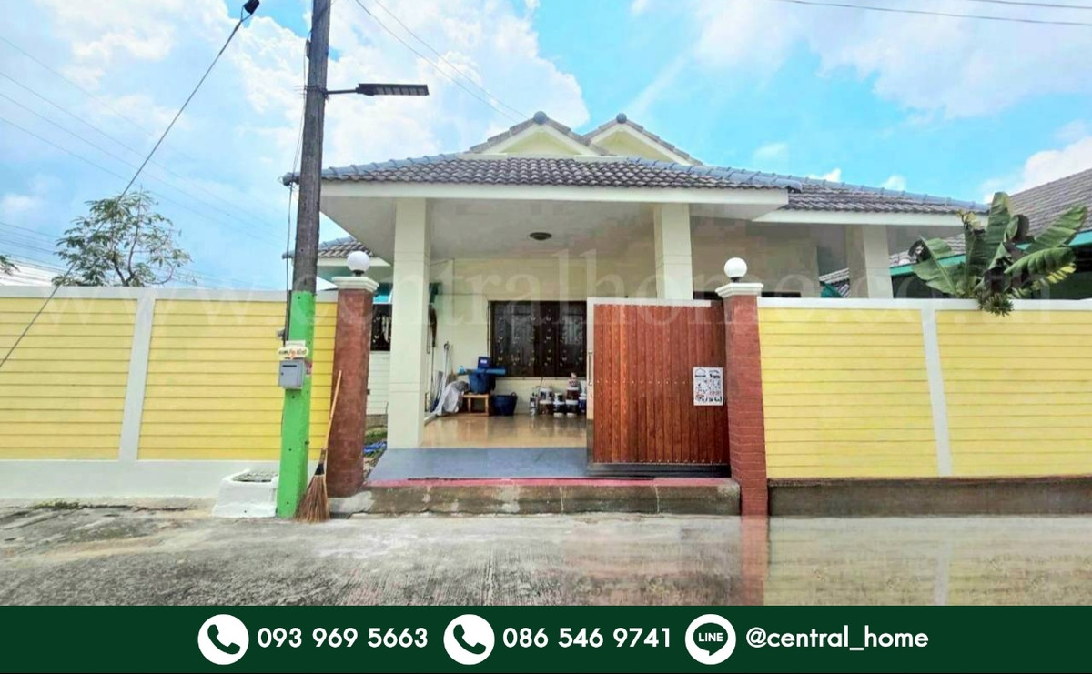 For SaleHousePathum Thani,Rangsit, Thammasat : Detached house 53 square wah, Soi Kamnan, Line Ngam -Pathum Thani after the corner