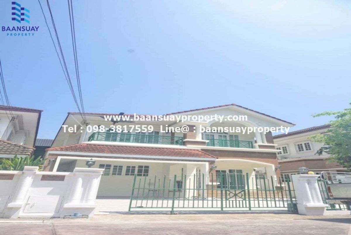 For RentHousePattanakan, Srinakarin : Rent a 2 -story detached house, new renovated Srinakarin Road, near Seacon Srinakarin