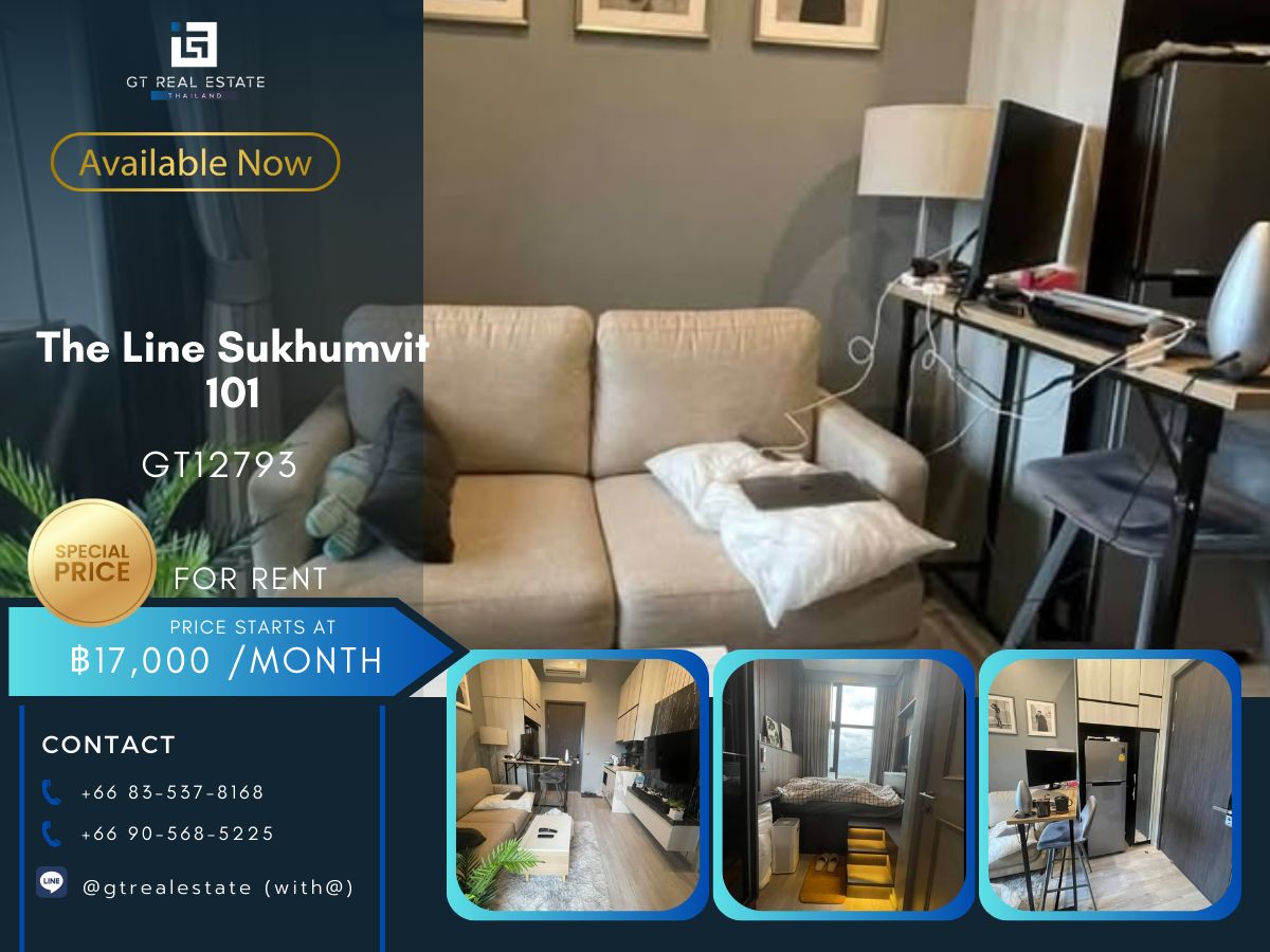For RentCondoOnnut, Udomsuk : The Line Sukhumvit 101 condo, beautiful room, complete furniture Ready to rent