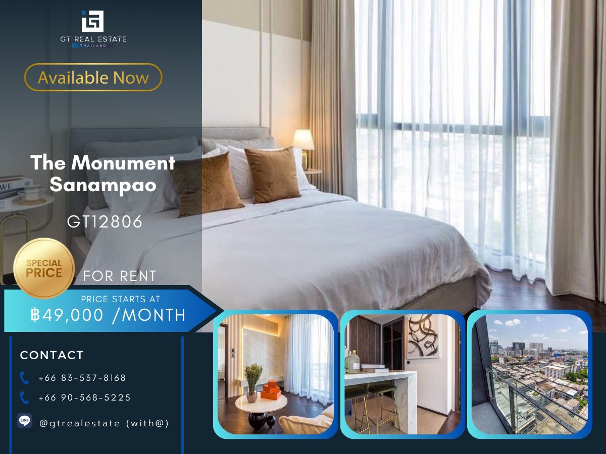 CondoAri,Anusaowaree : The Monument Sanampao Condo, beautiful room, complete furniture Ready to rent