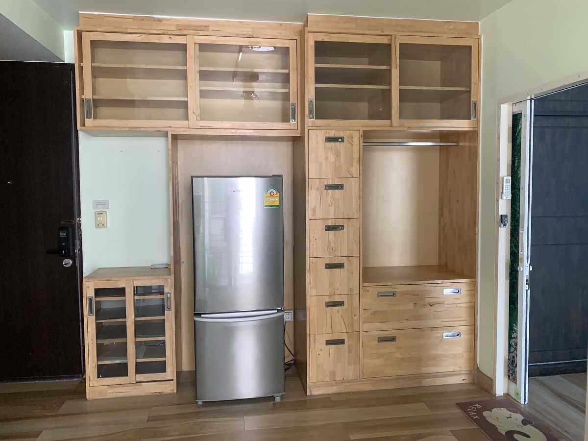 For RentCondoRatchadapisek, Huaikwang, Suttisan : ❣️Ratchada19🌈Condo for rent next to MRT Ratchada, only 200 meters, 2 minutes walk, 38 sq m🥳 Washing machine, TV, refrigerator 😁