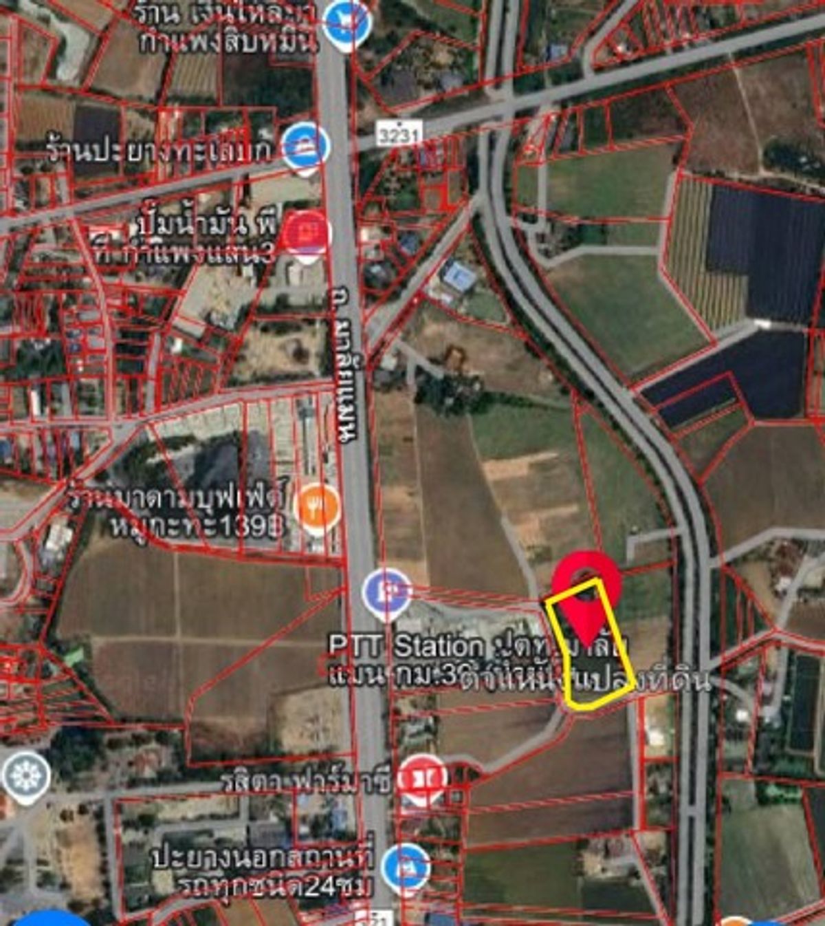 ขายที่ดินนครปฐม : ขายที่ดินเปล่า หลังปั๊มน้ำมันปตท.มาลัยแมนกม.39  โฉนดน.ส.4 จ (ครุฑแดง)   4-3-86 ไร่   ต.ห้วยม่วง อ.กำแพงแสน จ.นครปฐม เหลือเพียงไร่ละ 1.15 ล้านบาท