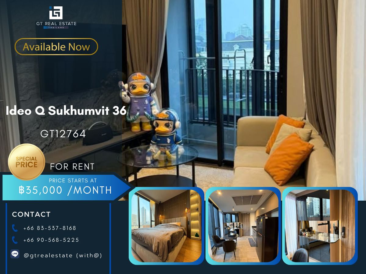 For RentCondoSukhumvit, Asoke, Thonglor : Condo IDEO Q Sukhumvit 36, beautiful room, complete furniture Ready to rent
