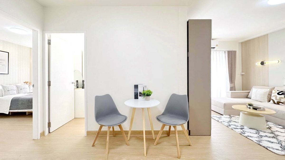 For SaleCondoOnnut, Udomsuk : ✨️ live in a condo but like being at home! 2 bedrooms with a good furniture in Soi Onnuch 46, good location, convenient to travel with the project 🏡 Ban Suan Sukhumvit (𝐁𝐚𝐚𝐧 𝐒𝐮𝐚𝐧 𝐒𝐮𝐤𝐡𝐮𝐦𝐯𝐢𝐭) 🌳