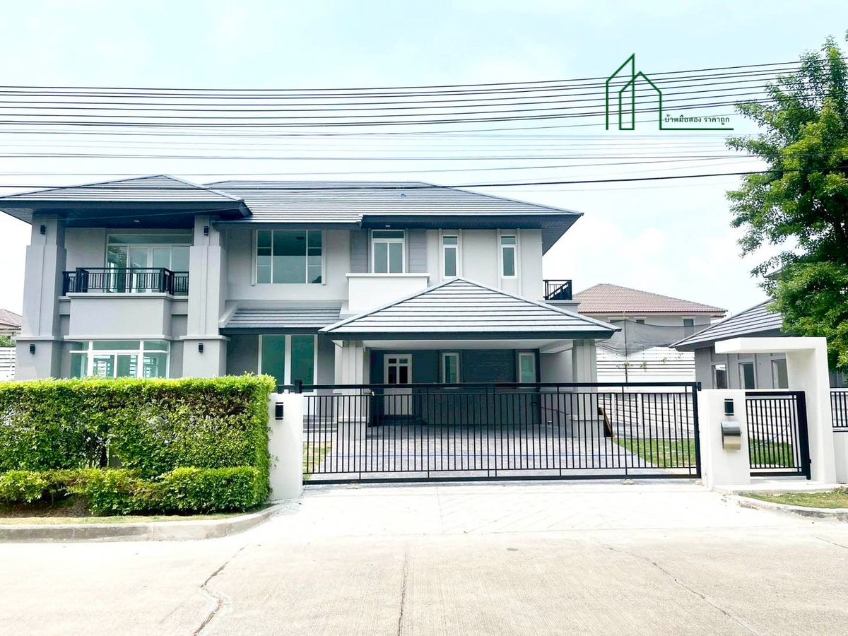 ขายบ้านมหาชัย สมุทรสาคร : บ้านเดี่ยว 2 ชั้น หมู่บ้าน ณุศาศิริ ซิตี้ พระราม 2 (กม15) บางน้ำจืด ตกแต่งพร้อมอยู่