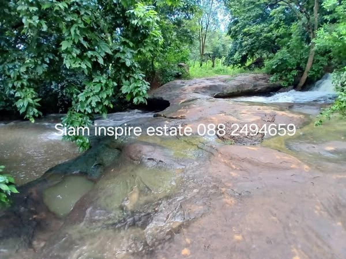 For SaleLandKhon Kaen : Land for sale in Khao Suan Kwang District, Khon Kaen Province - 41 Rai area - There is a natural water canal - in the midst of a very beautiful land.