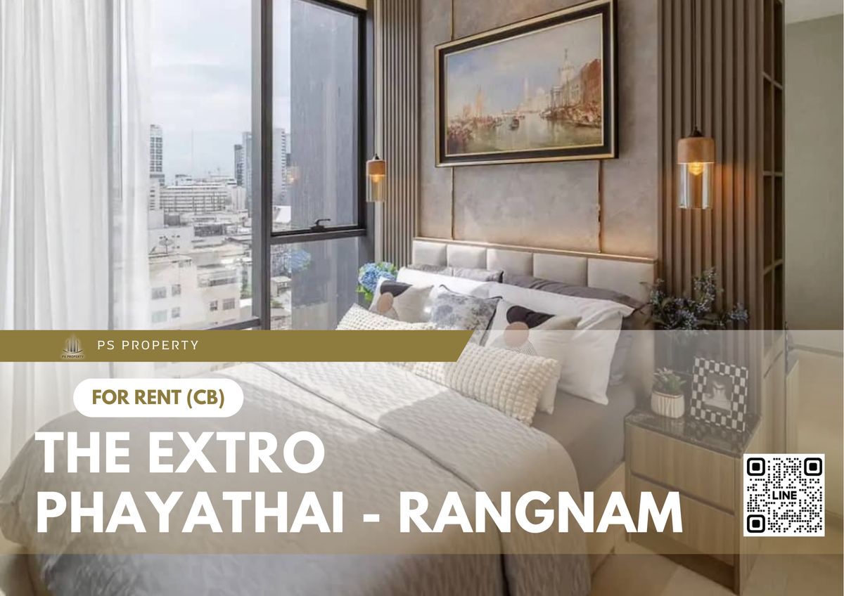 For RentCondoRatchathewi,Phayathai : For rent 📍 THE EXTRO Phayathai - Rangnam 📍 Fully furnished and equipped with electrical appliances, near BTS Victory Monument
