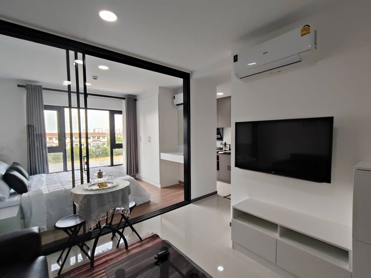 For RentCondoLadkrabang, Suwannaphum Airport : Rent H1 Condo Onnut - Lat Krabang, new condo, new room, 1 room, near Suvarnabhumi Airport (The room is ready)