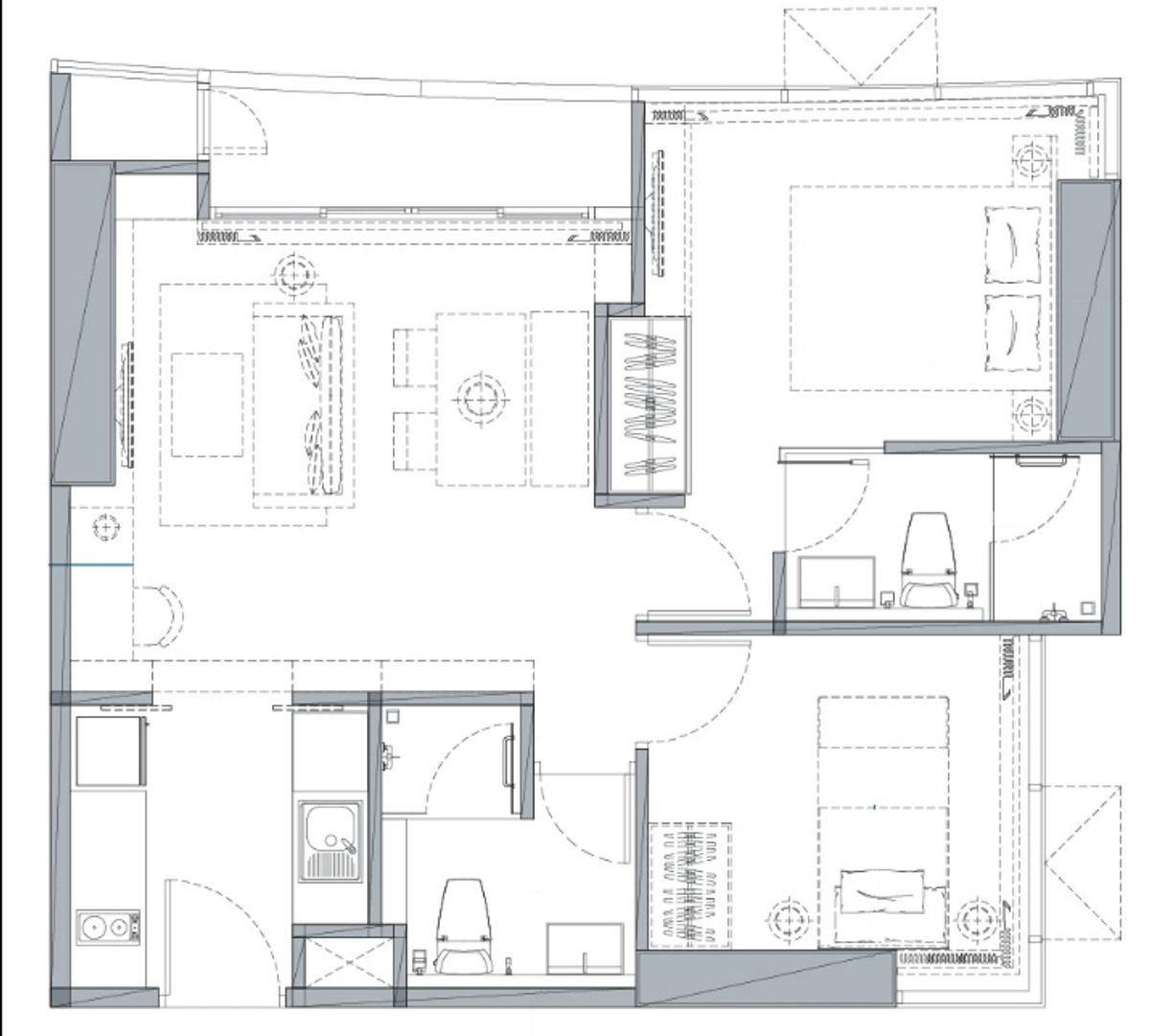 For RentCondoSukhumvit, Asoke, Thonglor : Lower floor up-down easily The cheapest in The Lumpini 24 Size 2Bedroom Project, only 36,000 baht/month. The room will be available for 30 April 
 
