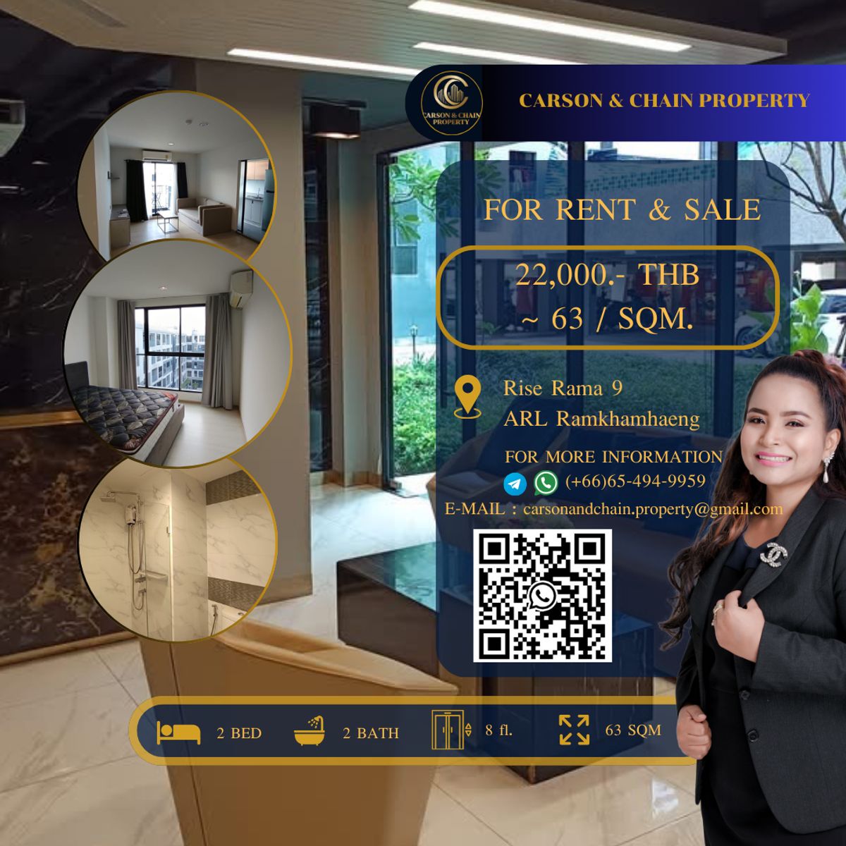For RentCondoRama9, Petchburi, RCA : Rise Rama 9