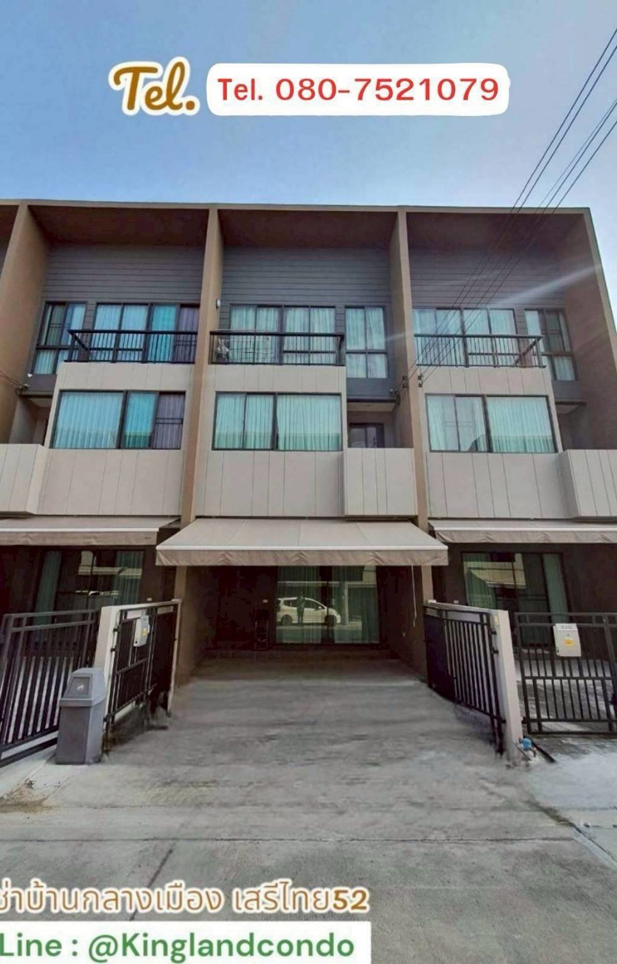 For RentTownhomeSeri Thai, Ramkhamhaeng Nida : Rent 3 -story townhome With luxury furniture Village, Central, Serithai 52, good location near Seri Thai Road Bang Kapim Buri, Lam Sali Intersection Connect to sanitation 3 Ramkhamhaeng, price 27,000 baht/month #Stop animals