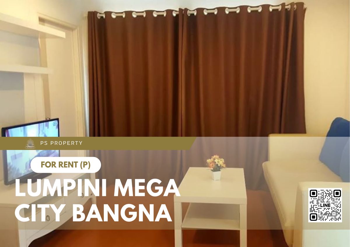 ให้เช่าคอนโดบางนา แบริ่ง ลาซาล : ให้เช่า ✨ Lumpini Mega city Bangna ✨ ใกล้ BTS บางนา เฟอร์นิเจอร์ และ เครื่องใช้ไฟฟ้าครบ 