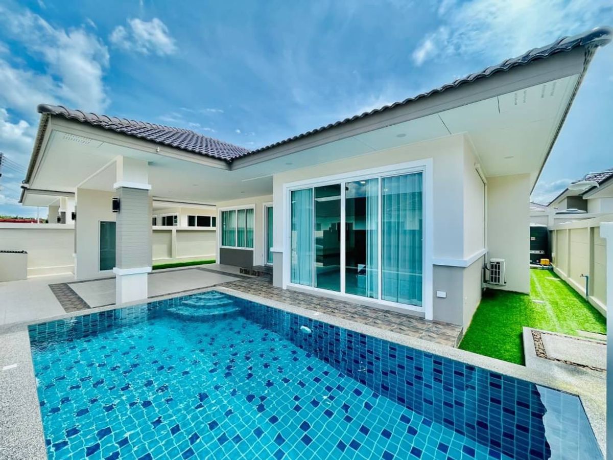 ให้เช่าพัทยา บางแสน ชลบุรี สัตหีบ : ✨✨ให้เช่า Garden Ville 6 Pool Villa พร้อมเฟอร์นิเจอร์ครบ สระว่ายน้ำส่วนตัว 