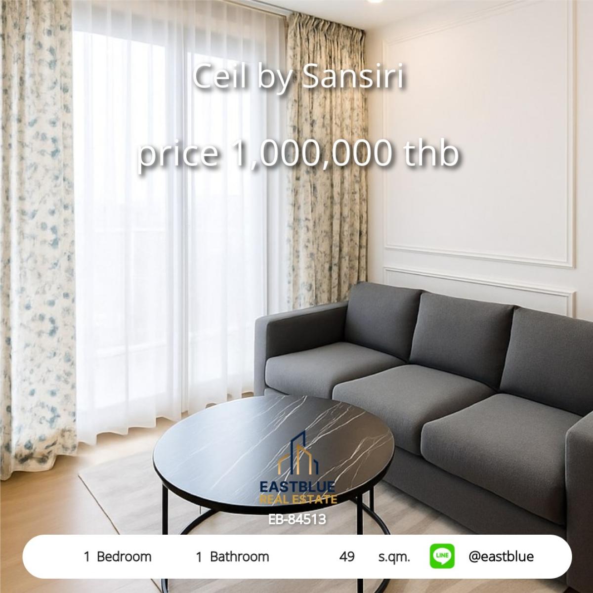 For RentCondoSukhumvit, Asoke, Thonglor : Ceil by Sansiri, 1  bed,  30000  per month