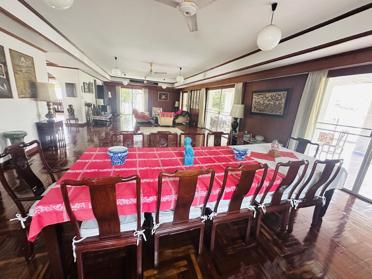 For SaleHousePathum Thani,Rangsit, Thammasat : House for sale Muang Ek Village, big house, good condition, area of 324 sq.w., behind the house next to the waterfront, Soi Ekarat 6, Lak Hok Subdistrict, Mueang Pathum Thani District Pathum Thani Province