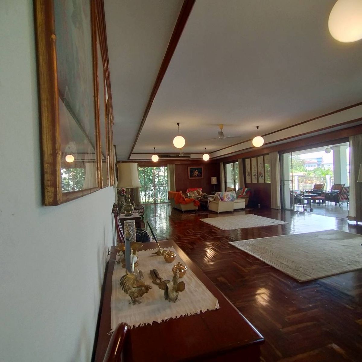 For SaleHousePathum Thani,Rangsit, Thammasat : House for sale Muang Ek Village, big house, good condition, area of 324 sq.w., behind the house next to the waterfront, Soi Ekarat 6, Lak Hok Subdistrict, Mueang Pathum Thani District Pathum Thani Province