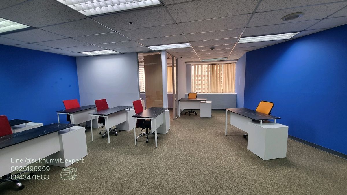 ให้เช่าสำนักงานนานา : Bts นานา ให้เช่าออฟฟิศตกแต่งเรียบร้อย 116 ตร.ม. พร้อมเฟอร์นิเจอร์ ย้ายเข้ามาทำงานได้เลย มีห้องน้ำส่วนตัว