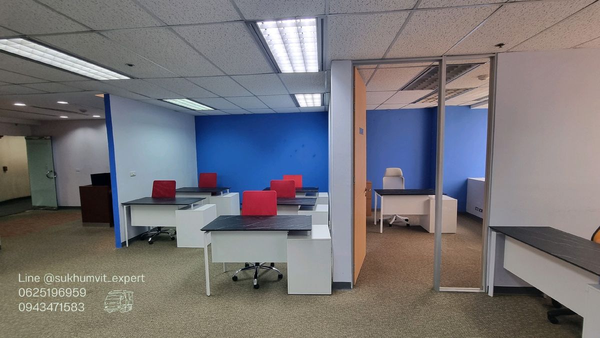 ให้เช่าสำนักงานนานา : Bts นานา ให้เช่าออฟฟิศตกแต่งเรียบร้อย 116 ตร.ม. พร้อมเฟอร์นิเจอร์ ย้ายเข้ามาทำงานได้เลย มีห้องน้ำส่วนตัว