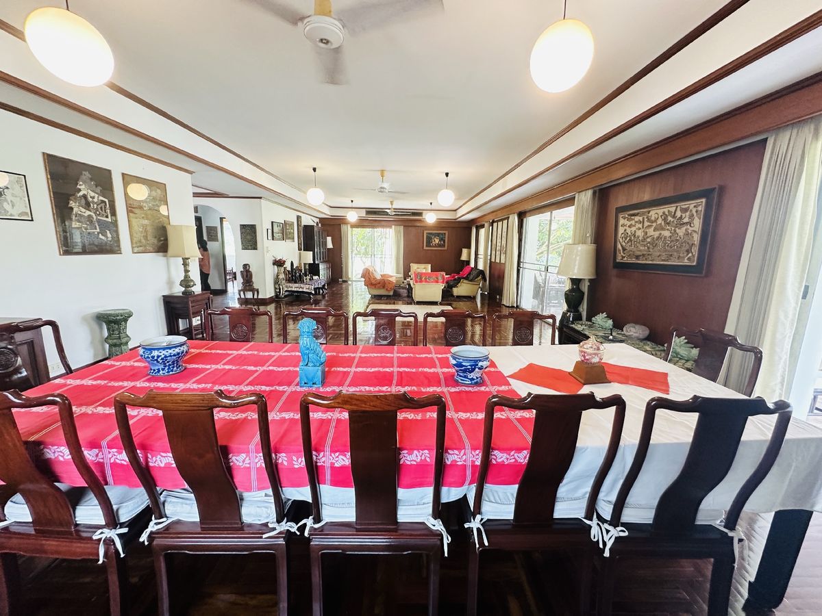 For SaleHousePathum Thani,Rangsit, Thammasat : House for sale Muang Ek Village, big house, good condition, area of 324 sq.w., behind the house next to the waterfront, Soi Ekarat 6, Lak Hok Subdistrict, Mueang Pathum Thani District Pathum Thani Province