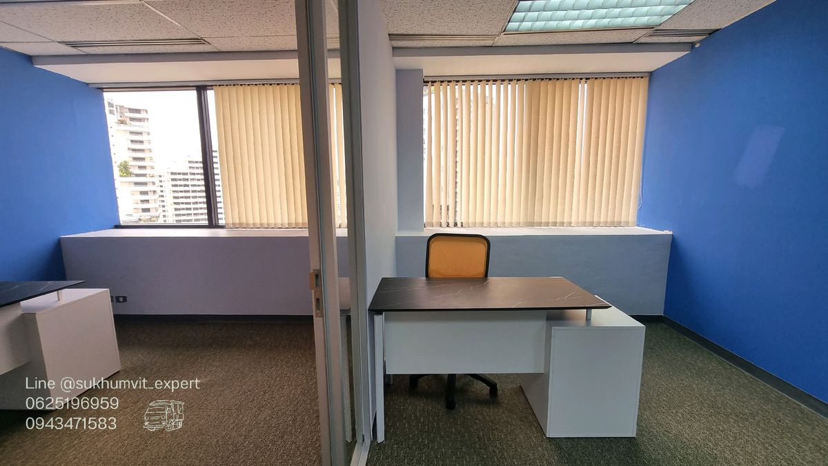 ให้เช่าสำนักงานนานา : Bts นานา ให้เช่าออฟฟิศตกแต่งเรียบร้อย 116 ตร.ม. พร้อมเฟอร์นิเจอร์ ย้ายเข้ามาทำงานได้เลย มีห้องน้ำส่วนตัว