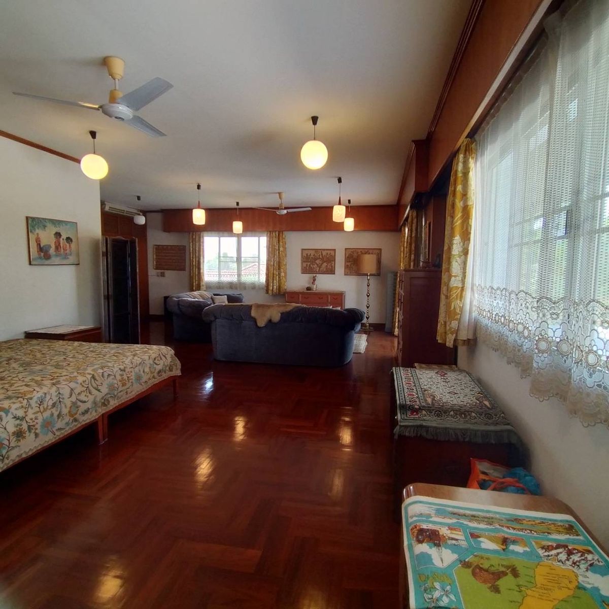 For SaleHousePathum Thani,Rangsit, Thammasat : House for sale Muang Ek Village, big house, good condition, area of 324 sq.w., behind the house next to the waterfront, Soi Ekarat 6, Lak Hok Subdistrict, Mueang Pathum Thani District Pathum Thani Province