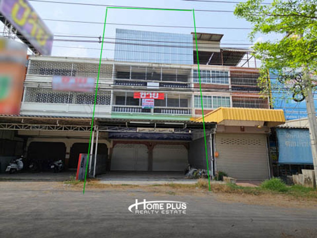 For SaleShop HouseRatchaburi : 3 -storey commercial building, 2 booths connecting Photharam Road, Petchkasem, Ratchaburi Province (Near Photharam Kindergarten)