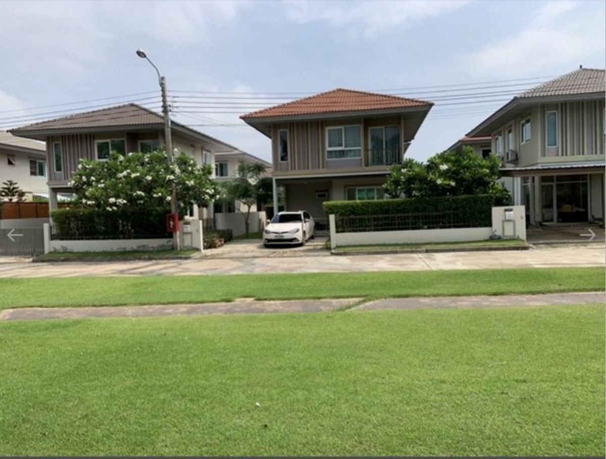 ให้เช่าบ้านบางนา แบริ่ง ลาซาล : รหัสC6751 ให้เช่าบ้านเดี่ยว 2ชั้น โครงการคณาสิริ บางนา (พื้นที่หน้าบ้านติดสวน) 
