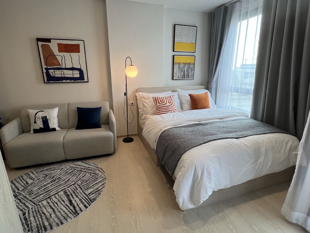 For RentCondoPathum Thani,Rangsit, Thammasat : D -condo, high school high, Bangkok room, beautifully decorated with