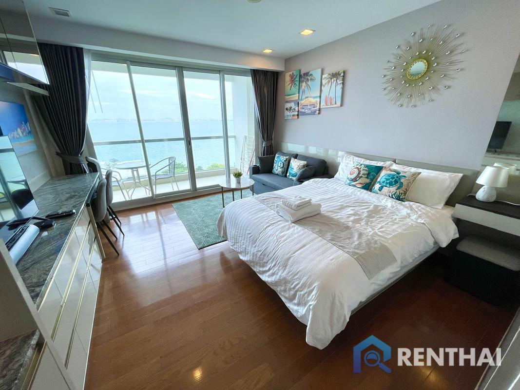 For RentCondoPattaya, Bangsaen, Chonburi : The Palm wongamat for rent studio sea view