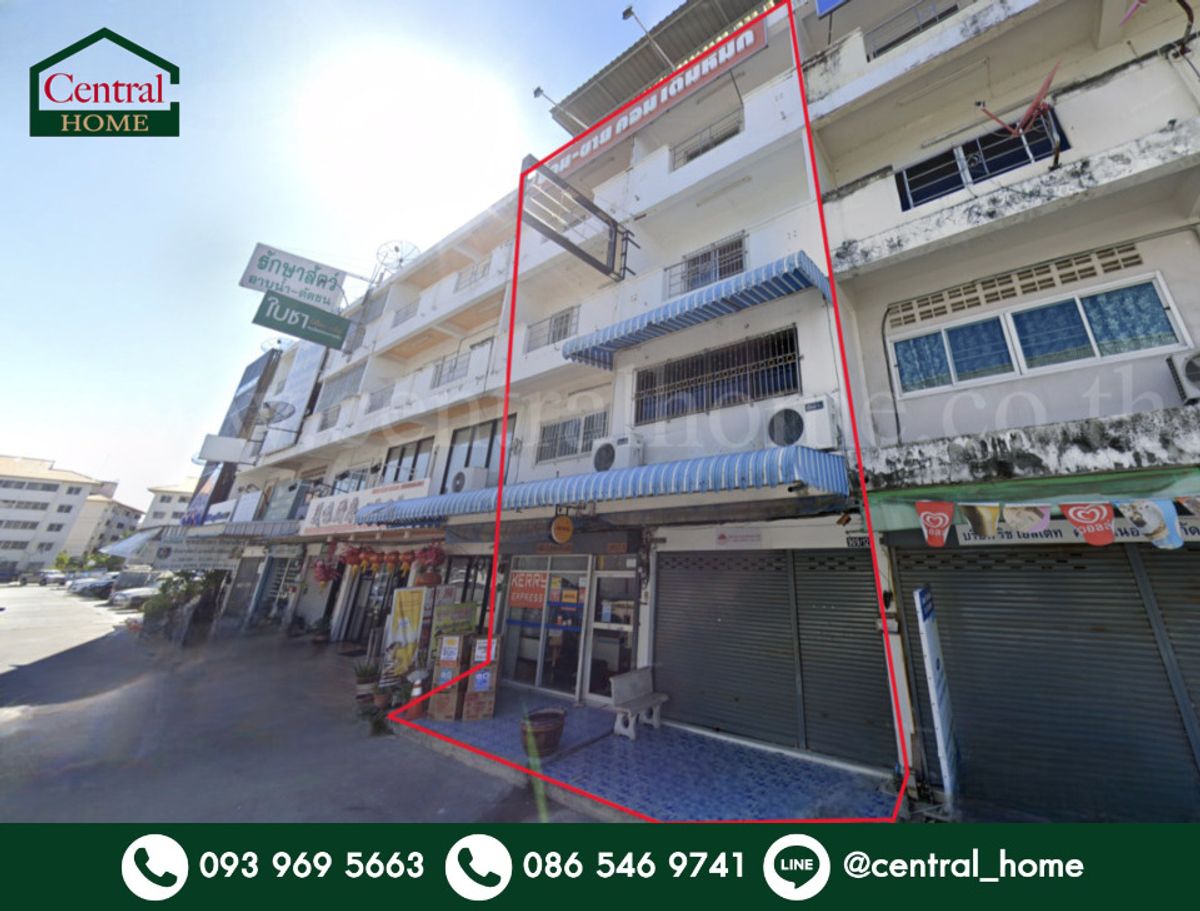 Shop HouseSamut Prakan,Samrong : Selling and renting a 4 -story commercial building next to Bang Pu Center. Suitable for trading.