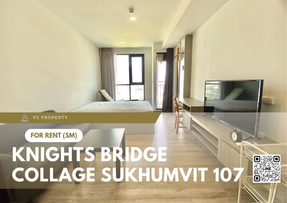 For RentCondoBangna, Bearing, Lasalle : For rent ✨ Knights Bridge Collage Sukhumvit 107 ✨ Fully furnished and equipped with electrical appliances, near BTS Bearing