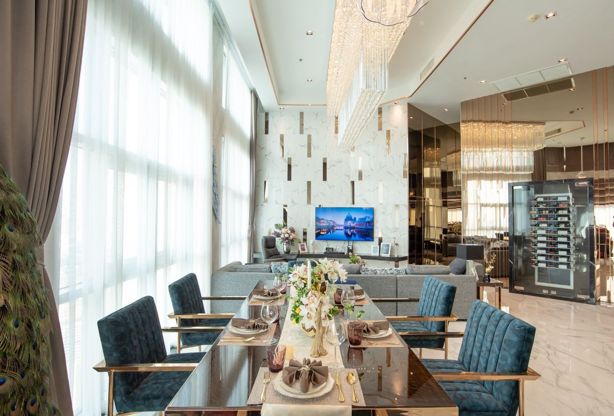 ให้เช่าคอนโดพระราม 9 เพชรบุรีตัดใหม่ RCA : ✨LUXURY PENTHOUSE ✨Condo  Belle Grand Rama 9 / Price only 150,000 bath / 2 B 3 B / Size 182 Sq.m. / Prime area 🔥🔥🔥 - by Loft