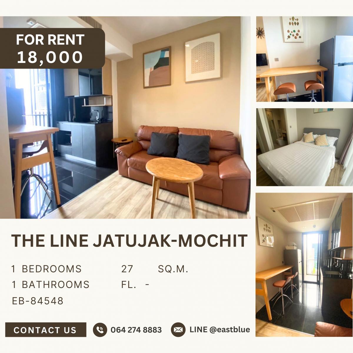 ให้เช่าคอนโดสะพานควาย จตุจักร : The Line Jatujak-Mochit, 1 bed, 18000 per month