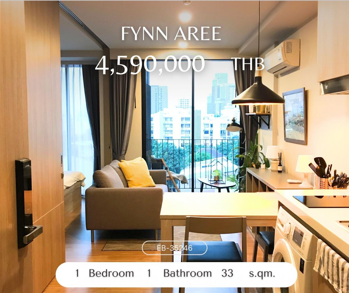 For RentCondoAri,Anusaowaree : Fynn Aree แต่งสวย เฟอร์จัดเต็ม ทำเลดีในย่านอารีย์ ใกล้ BTS อารีย์ 1 ห้องนอน 33 ตรม 4.59 MB.