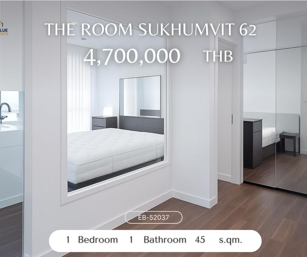 ขายคอนโดอ่อนนุช อุดมสุข : The Room Sukhumvit 62 ติดบีทีเอสปุณณวิถี 0 ก้าว ราคาดีห้องใหญ่ อยู่ก็ดี ลงทุนก็คุ้มสุดๆ