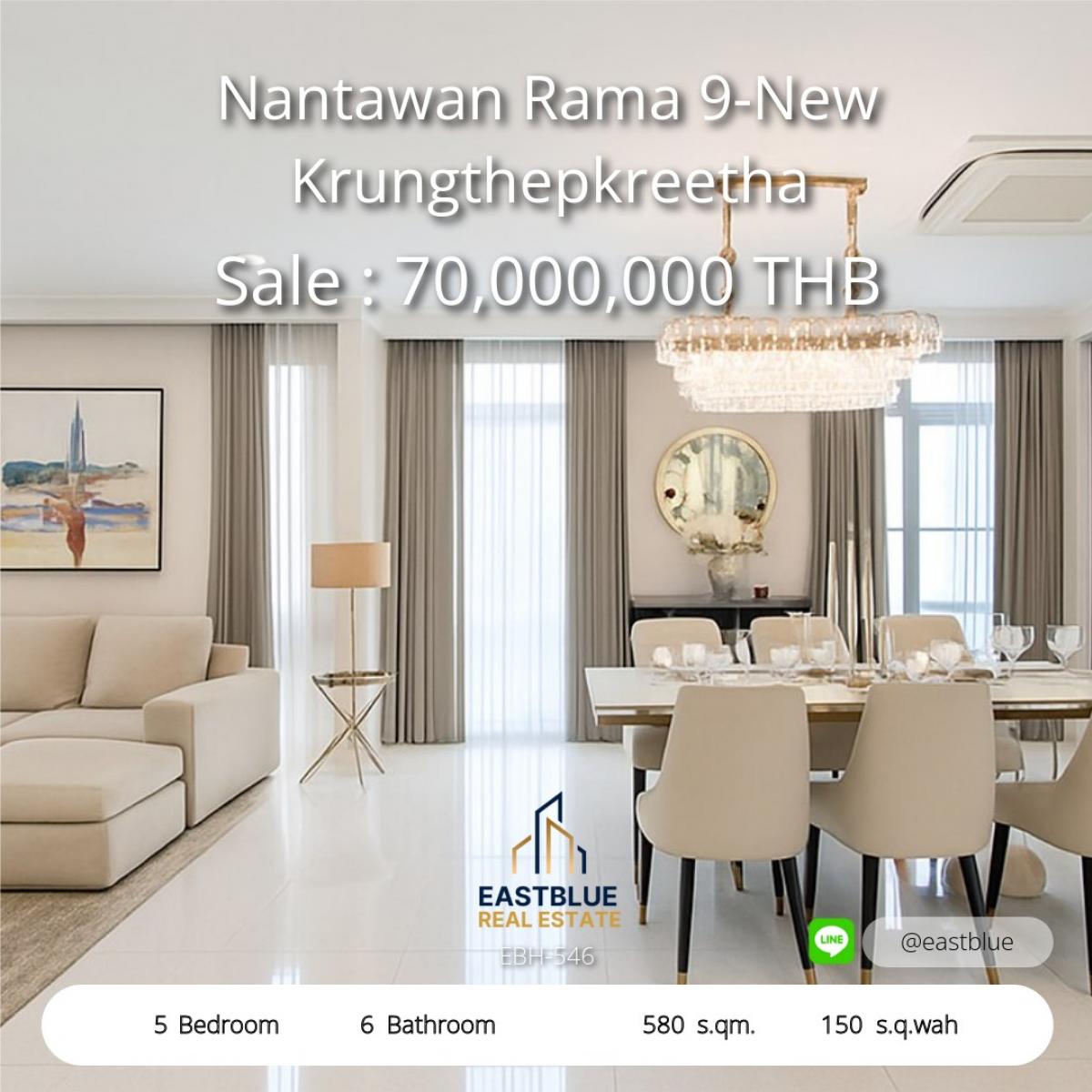 ขายบ้านพัฒนาการ ศรีนครินทร์ : คอนโดหรู 5 ห้องนอน ทำเลทอง ย่านพระราม9-กรุงเทพกรีฑา Nantawan Rama 9-New Krungthepkreetha ให้เช่า 450,000 บาท/เดือน ขาย 70 ล้านบาท
Luxury Condo for Rent/Sale: Nantawan Rama 9-New Krungthepkreetha 5 Bed 580 sqm, 450,000 THB/month, 70,000,000 THB for Sale