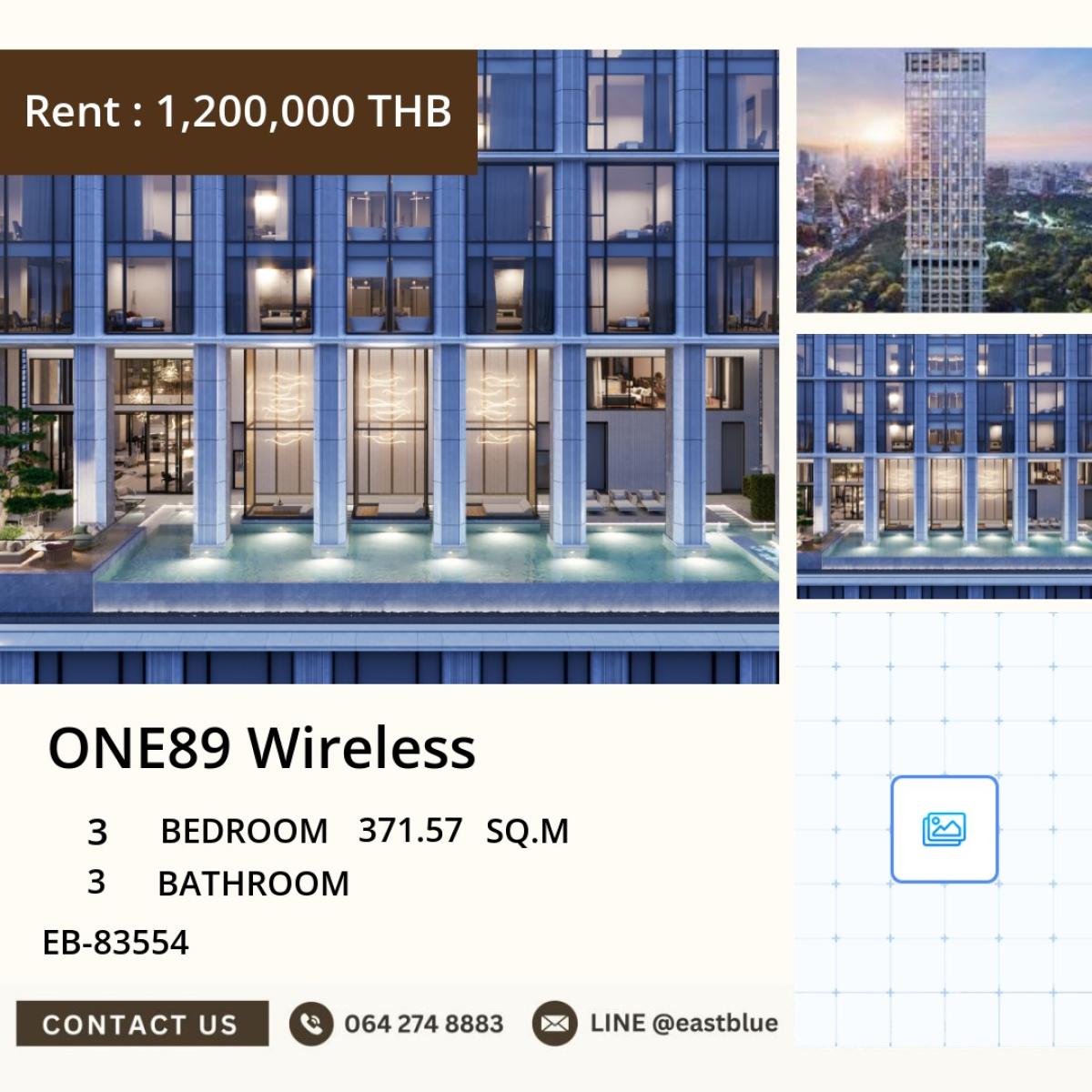 For SaleCondoWitthayu, Chidlom, Langsuan, Ploenchit : 24/03/2026, Luxury ONE89 Wireless 3 bedrooms 3 bathrooms 371 sq.m. Special price!
For sale at 259 million or for rent at 1.2 million/month. Near Lumpini BTS. 0642748883