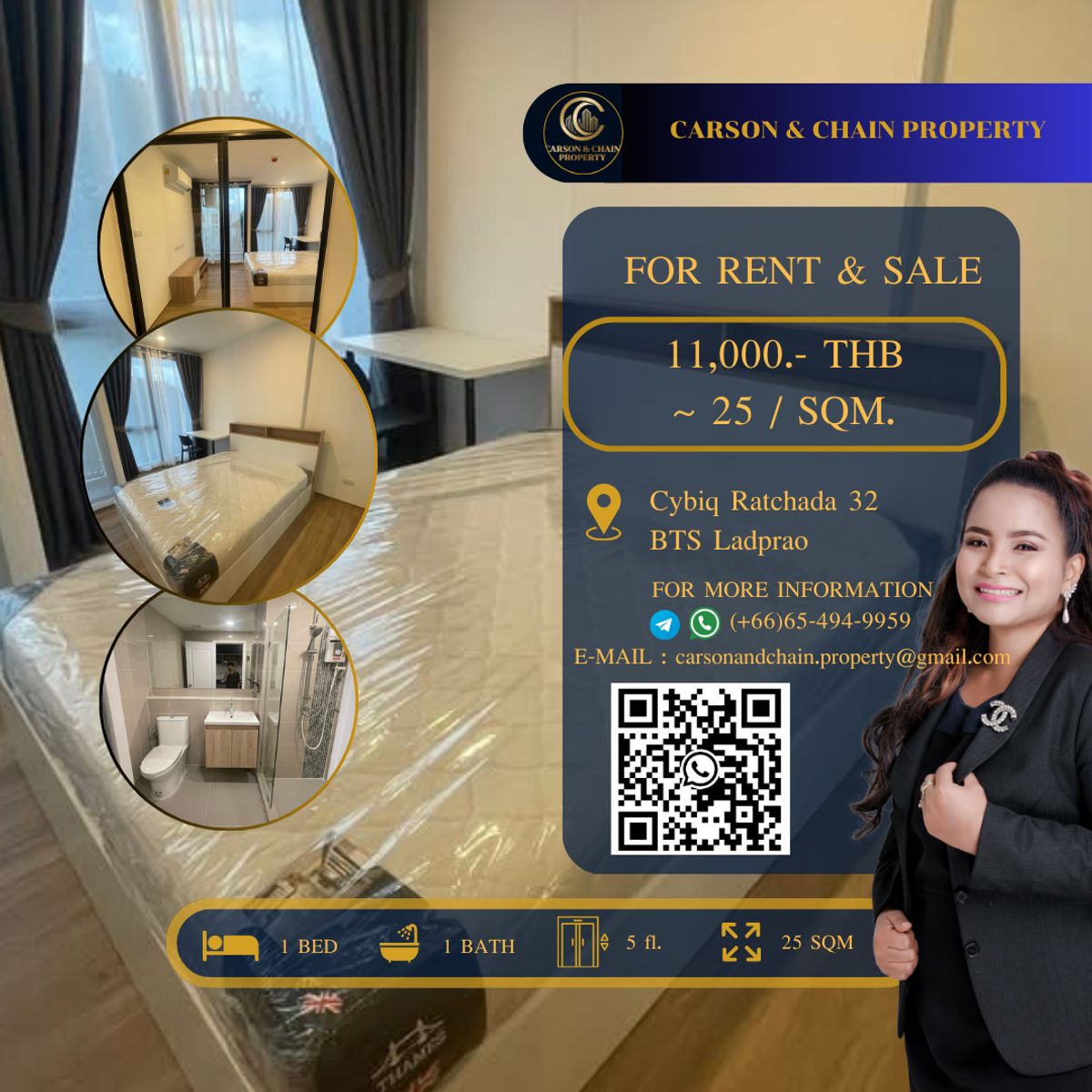 For RentCondoRatchadapisek, Huaikwang, Suttisan : CybiQ Ratchada 32