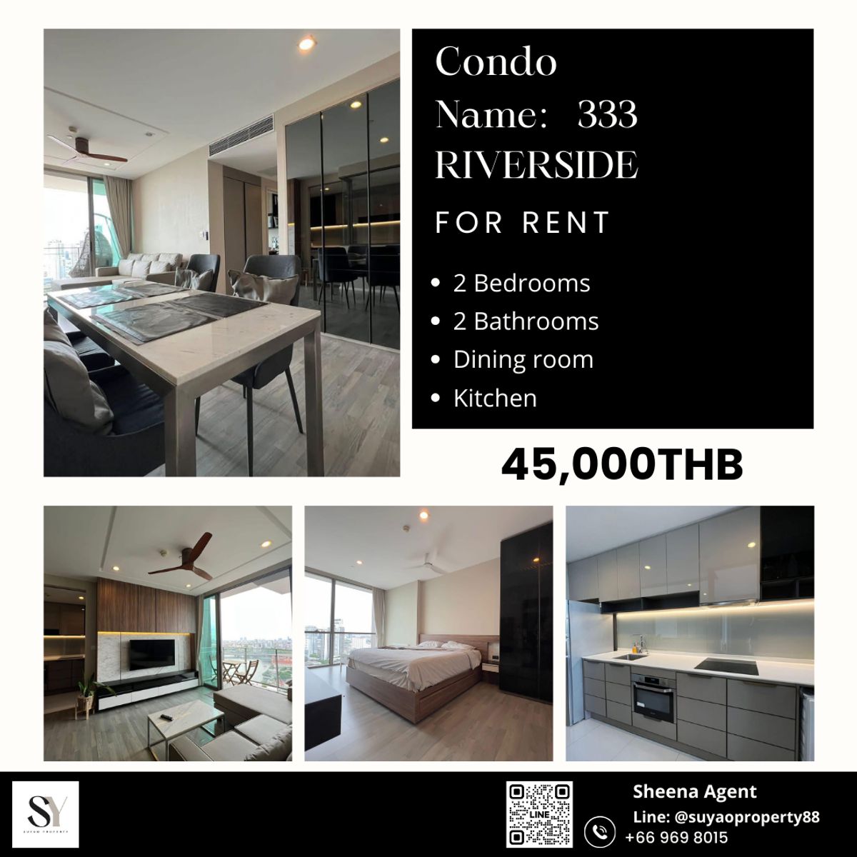 ให้เช่าคอนโดบางซื่อ วงศ์สว่าง เตาปูน : 333 RIVERSIDE 