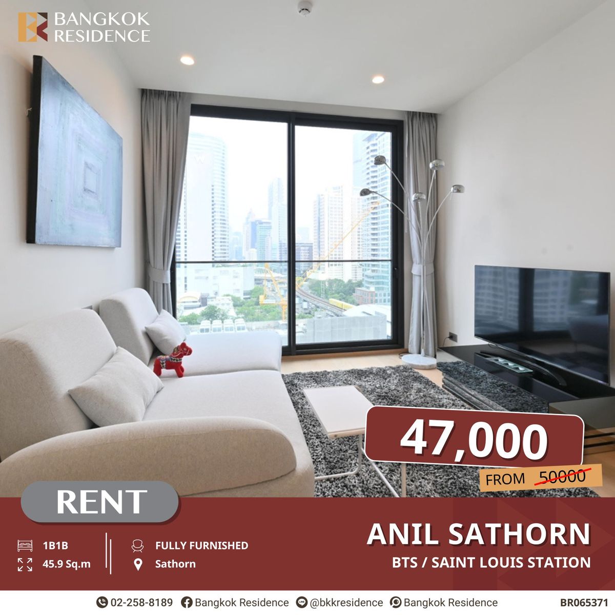 ให้เช่าคอนโดสาทร นราธิวาส : ชีวิตสมบูรณ์แบบ! ANIL Sathorn 12 ใกล้ BTS เซนต์หลุยส์ เดิน3นาทีถึง รพ.