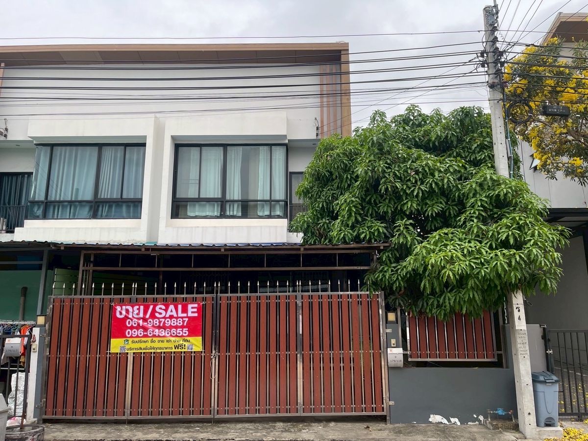 For SaleTownhomeRama 2, Bang Khun Thian : 2-story townhome for sale, Wiztown, Tha Kham-Rama 2, modern style house, a resort near the ring near the expressway, next to Khun Kala intersection