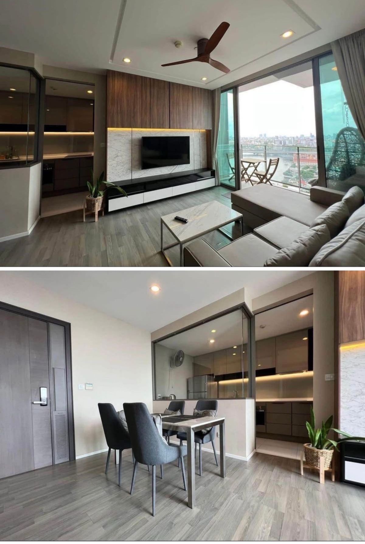 For RentCondoBang Sue, Wong Sawang, Tao Pun : Rent 2beds fully furnished 86sqm great riverview and ready to move Call 095 654 4949 