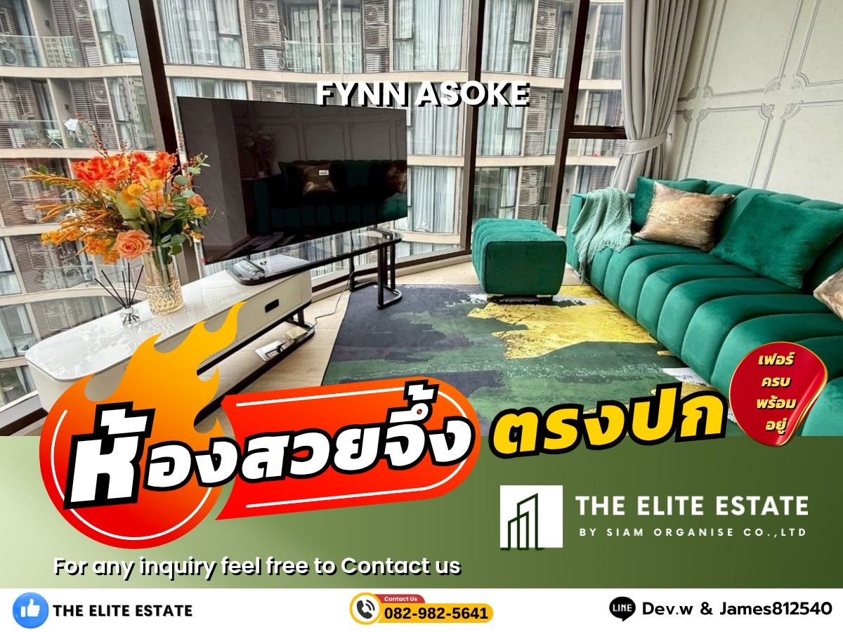 For RentCondoSukhumvit, Asoke, Thonglor : 🐲✨️ Nice room for rent 🐲✨️ FYNN ASOKE