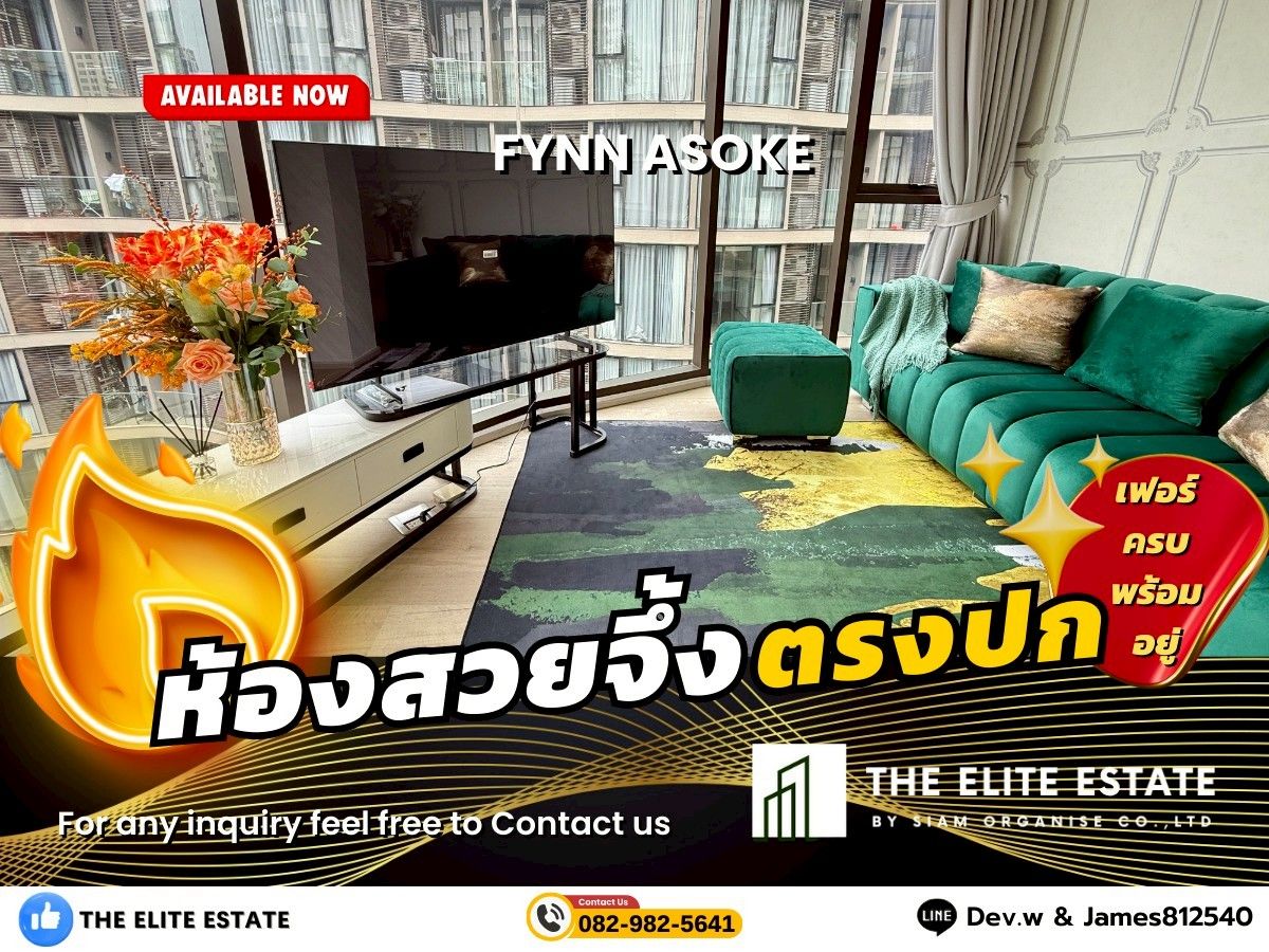For RentCondoSukhumvit, Asoke, Thonglor : 🐲✨️ Nice room for rent 🐲✨️ FYNN ASOKE