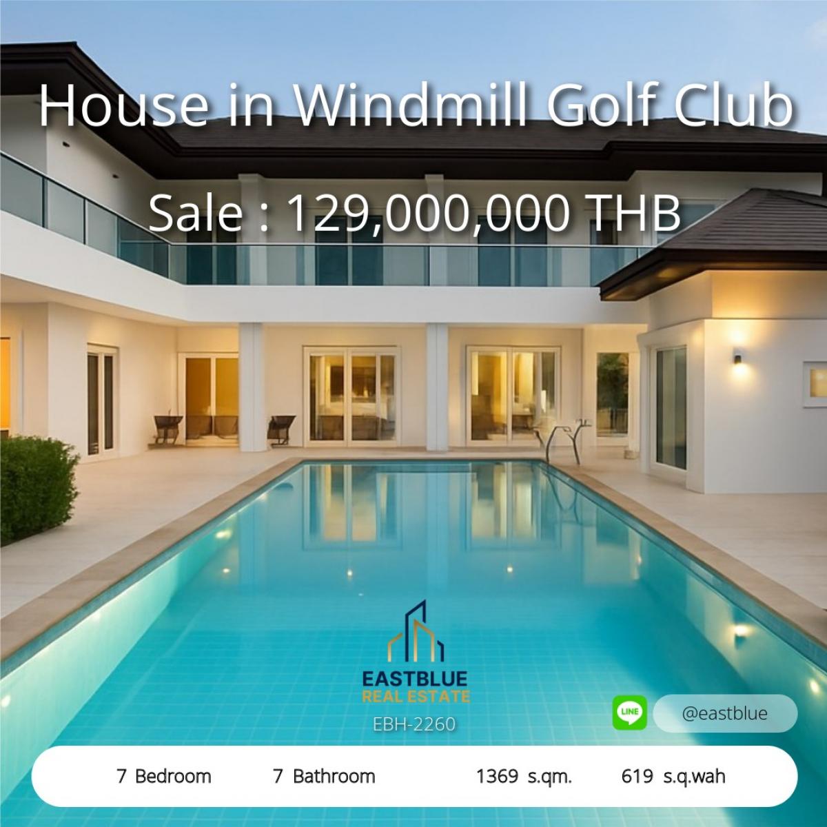 For SaleHouseNawamin, Ramindra : 7-Bedroom Luxury Mansion with Private Pool-A Rare Find in Bangna, 7-bedroom luxury mansion near Bangnarat Golf Course